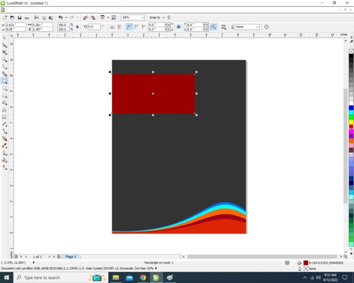 Contoh desain undangan pernikahan dengan corel draw